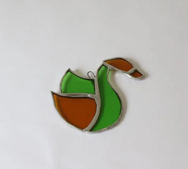 Glass Duck Ornament