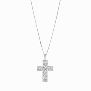 Hammered Cross with chain