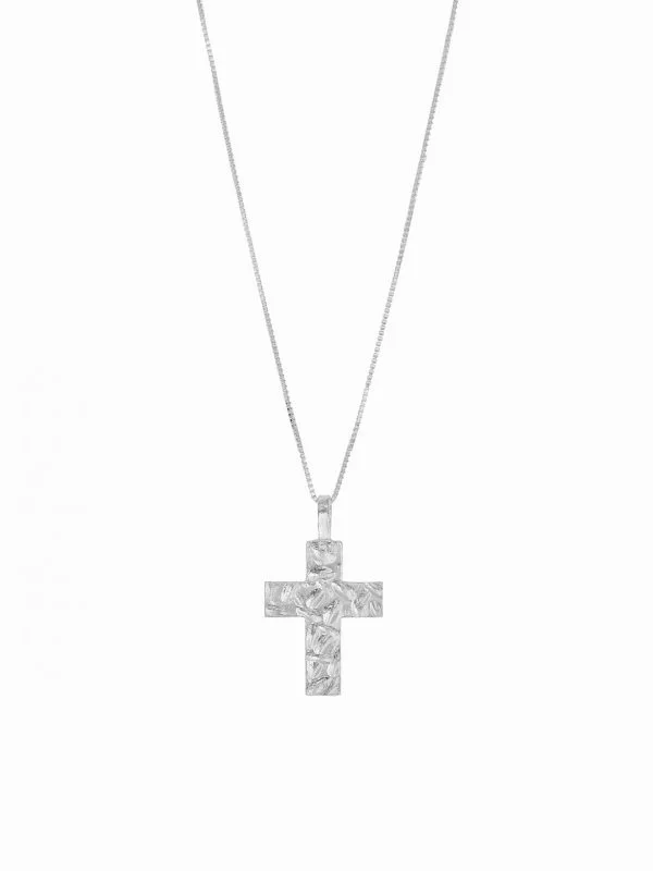 Hammered Cross with chain
