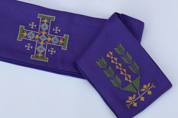 1-Copy.jpg Purple Palestinian Embroidery wheat stole
