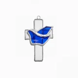 Glass Cross with Dove