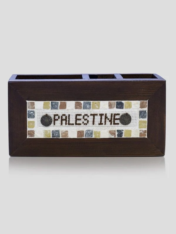 Wooden Mosaic Pencil Box
