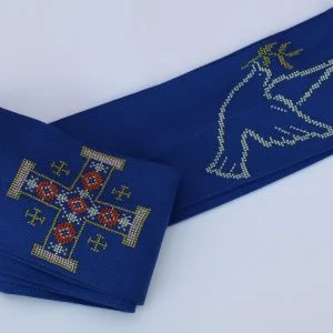 Blue peace dove stole
