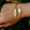 5-olive leaf snake bracelet-Gold plated-ndg013