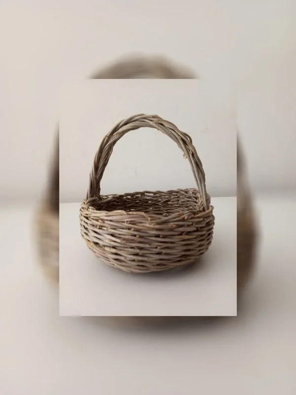 Handwoven Olive Straw Basket
