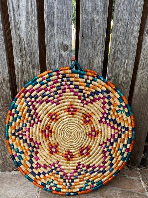Traditional Palestinian Straw Plate