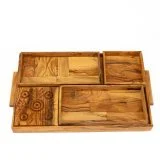 Olive Wood Tray with Serving Set