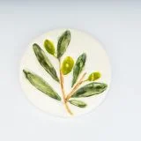 Ceramic Olive Branch Coaster