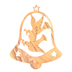 Two Doves in Bell Ornament