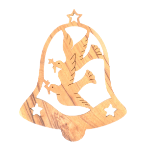 Two Doves in Bell Ornament