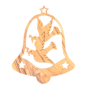 Two Doves in Bell Ornament