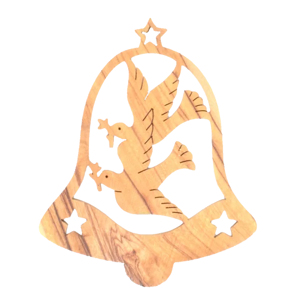 Two Doves in Bell Ornament
