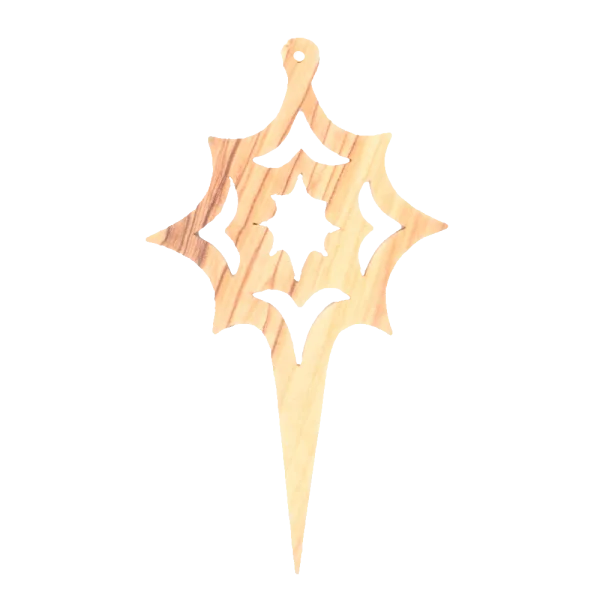 Olive Wood Star Ornament