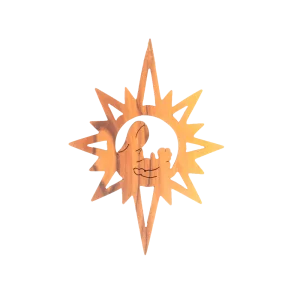 Mary and Jesus in Star Ornament
