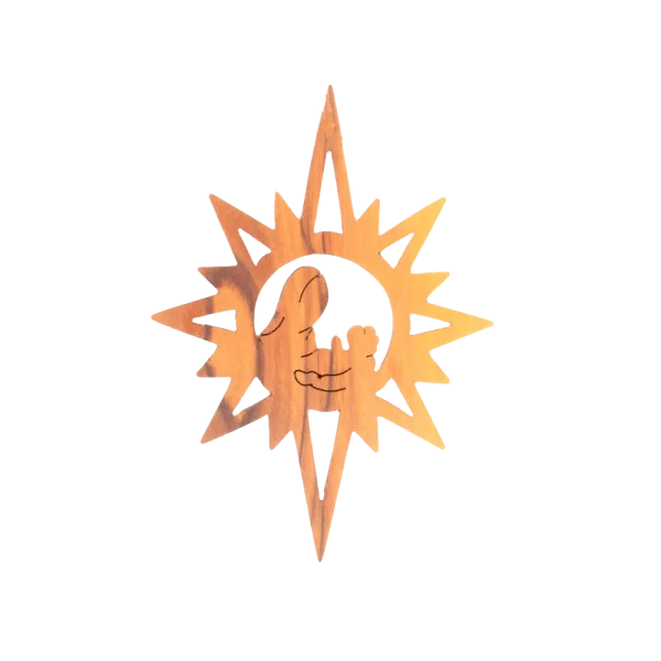 Mary and Jesus in Star Ornament