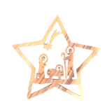Holy Family in Star Ornament