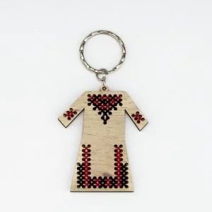 Wooden Keychain Embroidery