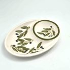 Divided Ceramic olive Plate
