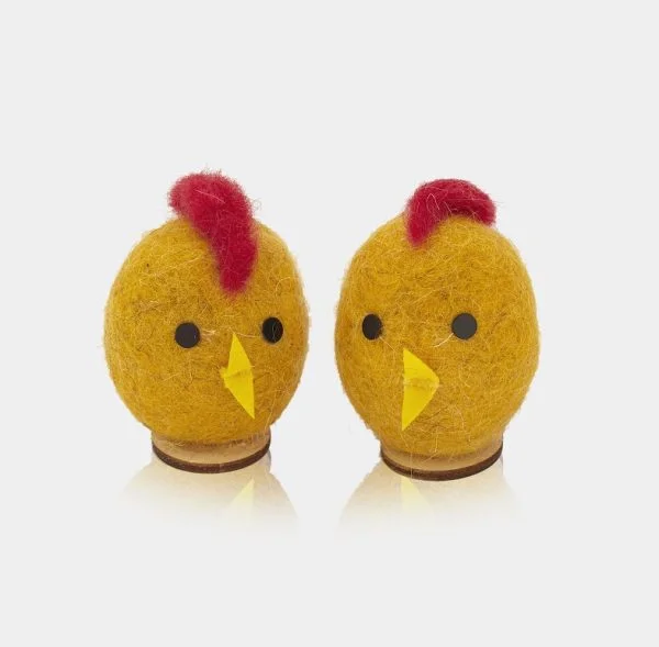 Easter Wool Felt Chickens (1)
