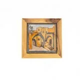 Wooden Coaster with Ceramic Tile