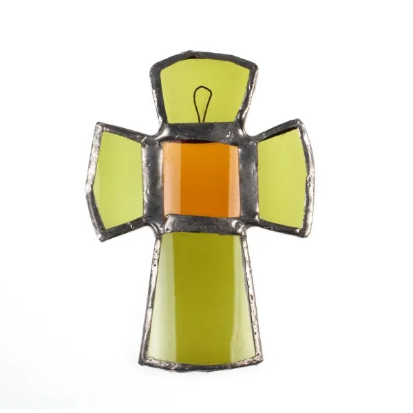 Glass Cross Ornament (2)