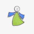 Glass Dancing Angel Ornament (2)