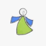 Glass Dancing Angel Ornament