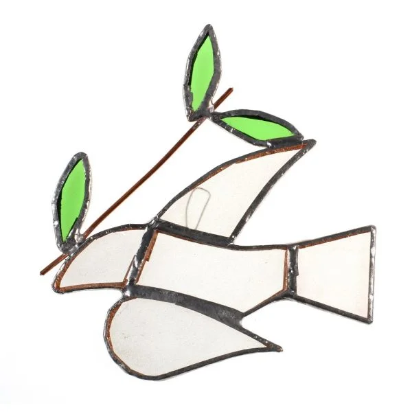 Glass Peace Dove Ornament (2)