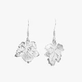 Grape Leaf Sterling Silver Earrings