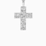 Hammered Cross Pendant without Chain