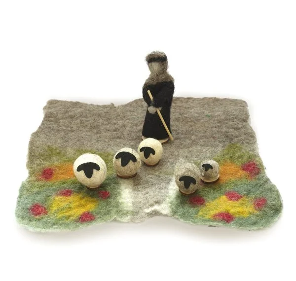 Handmade Wool Felt Table Décor-The Shepherd Field