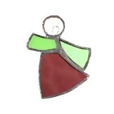 Happy Angel Glass Ornament