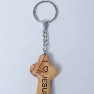 Comfort prayer Cross Keychain
