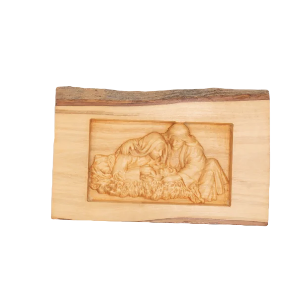 olive wood "Nativity Scene" table decoration