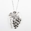 Large Sterling Silver Grape Pendant (1)