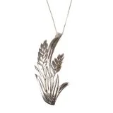 Large Sterling Silver Wheat Pendant
