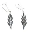 Large Wheat Sterling Silver Earrings (1)