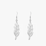 Large Wheat Sterling Silver Earrings