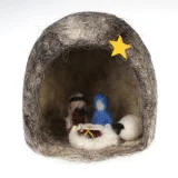 Medium Wool Felt Nativity Cave