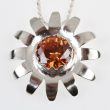Marigold Flower Sterling Silver Pendant (1)