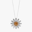 Marigold Flower Sterling Silver Pendant (3)