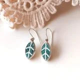 Mosaic Olive Leaf Earrings