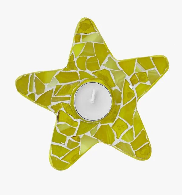 Mosaic Star Candle Holder (2) Mosaic Star Candle Holder (2)