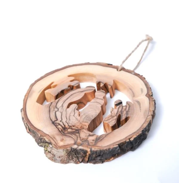 Olive Wood Nativity Ornament (1)