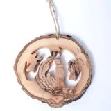 Olive Wood Nativity Ornament
