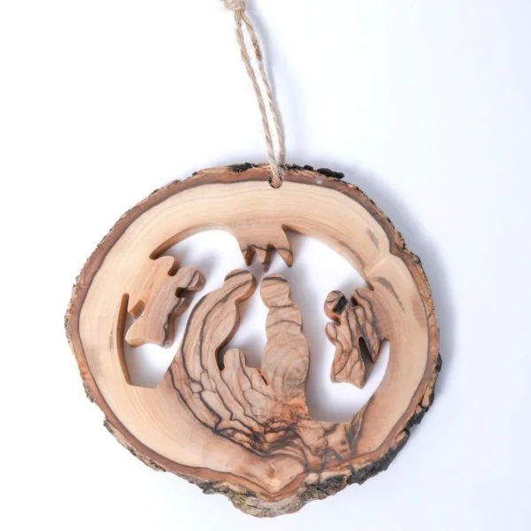 Olive Wood Nativity Ornament (2)
