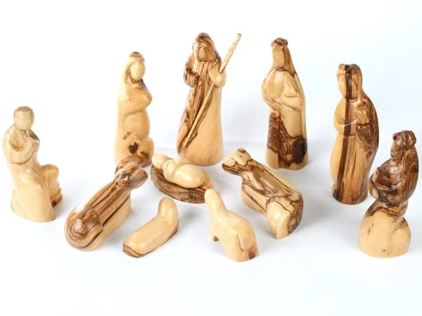 Olive Wood Nativity Set (11 pieces) (1) Olive Wood Nativity Set (11 pieces) (1)