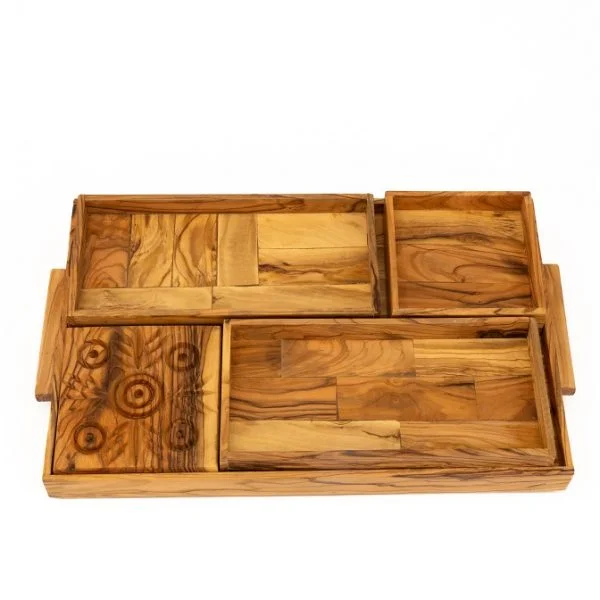 Olive Wood Tray and Serving Set-AI001 (2)