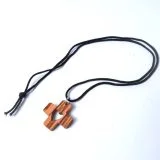 Olive wood Cross Charm