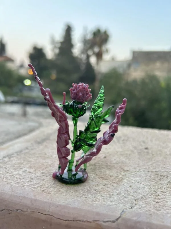 Glass Artichoke Flower
